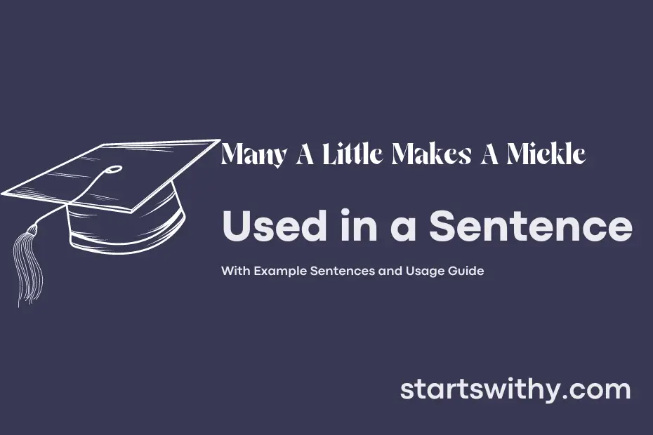 Sentence with Many A Little Makes A Mickle
