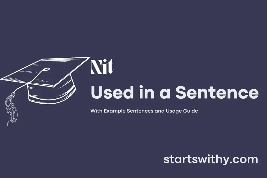Sentence with Nit