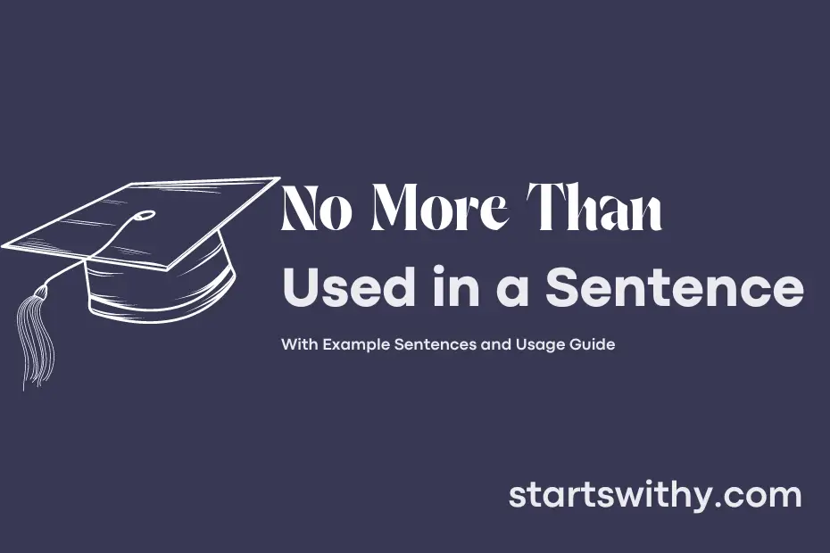 Sentence with No More Than