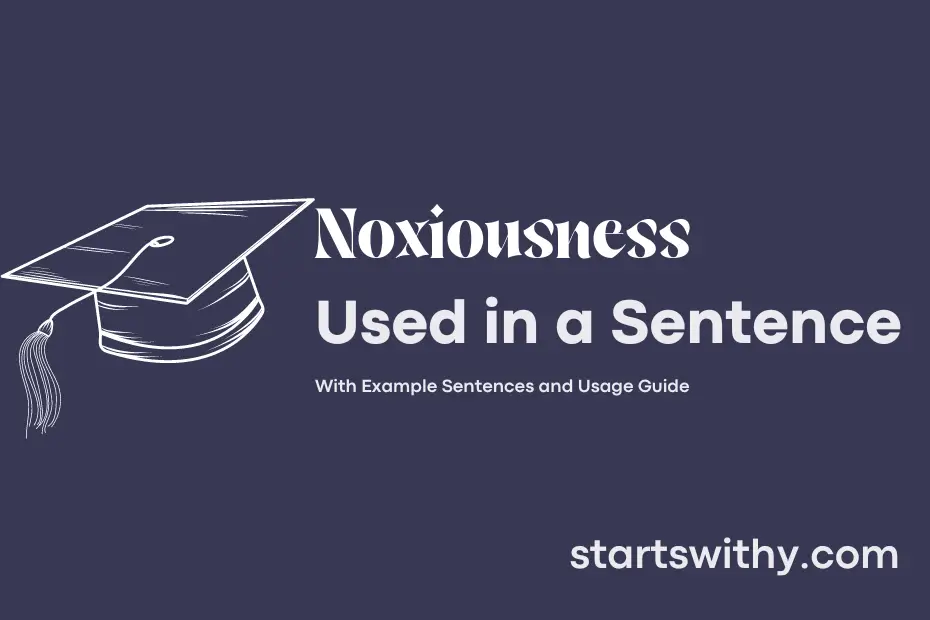 Sentence with Noxiousness