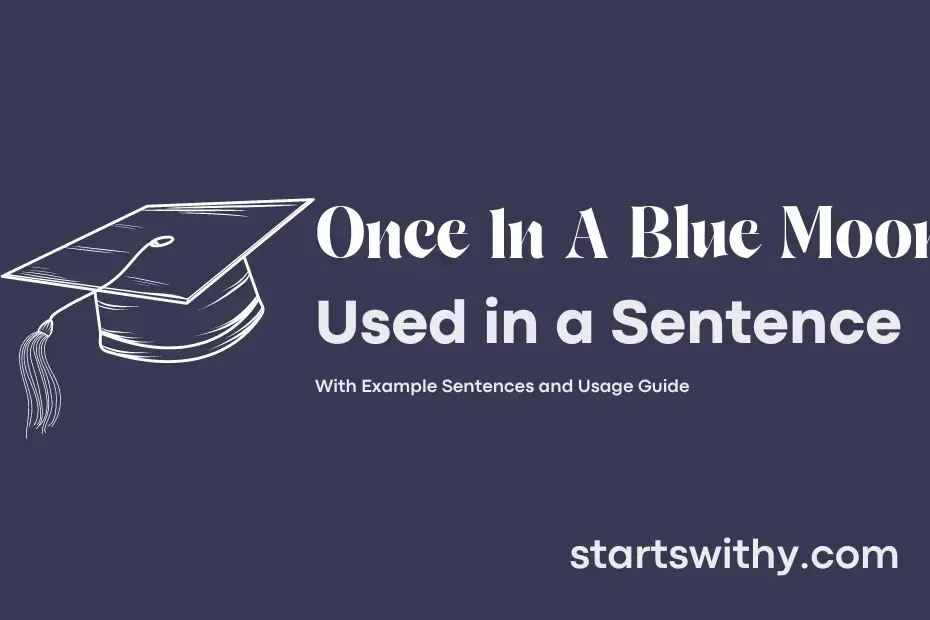 meaning and sentence of once in a blue moon