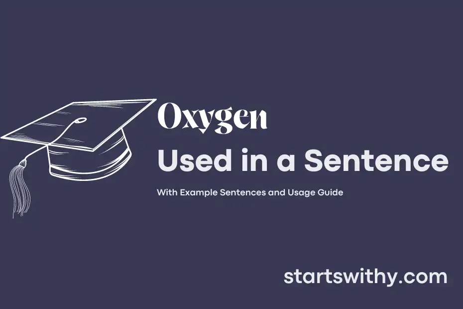 Sentence with Oxygen