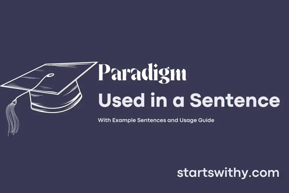 Sentence with Paradigm