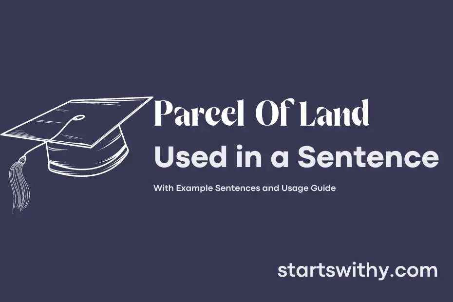 Sentence with Parcel Of Land