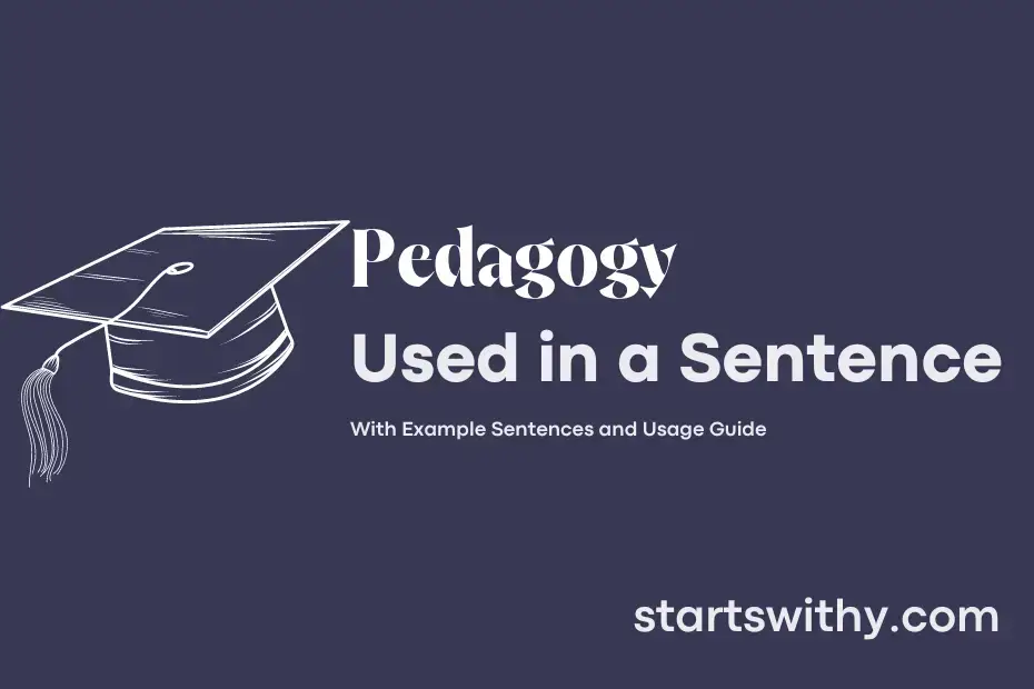 Sentence with Pedagogy