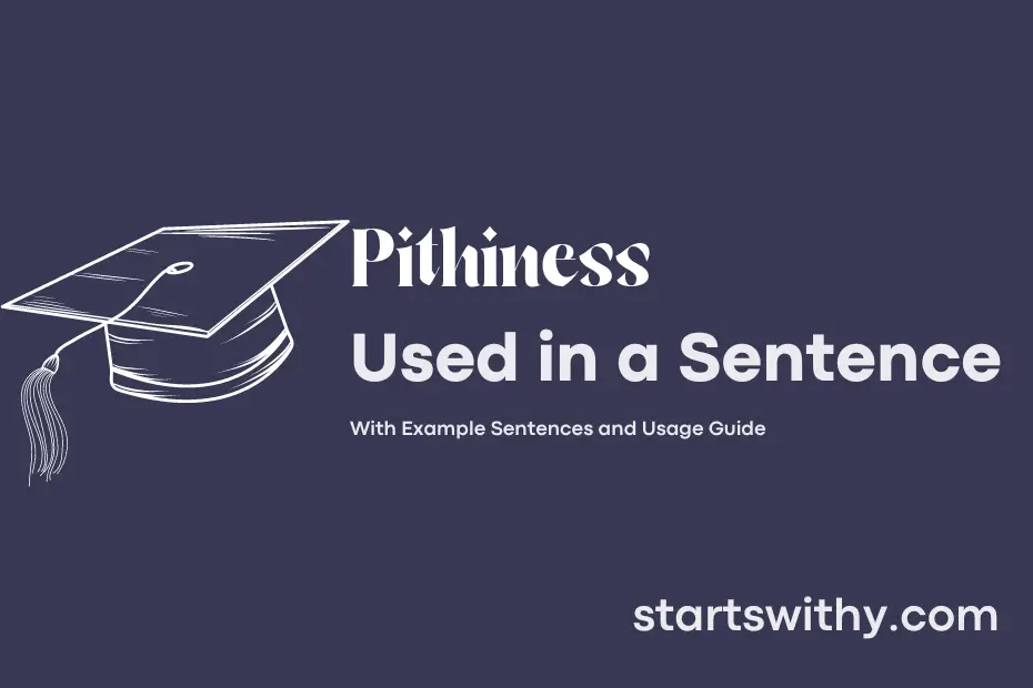 Sentence with Pithiness