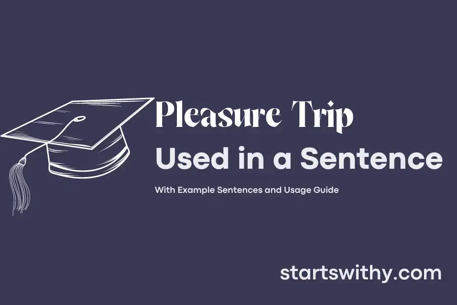 synonym for a pleasure trip