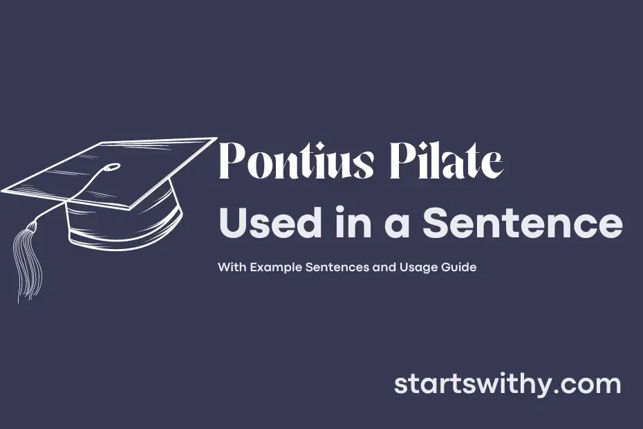 Sentence with Pontius Pilate