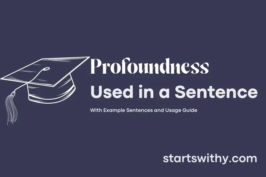 Sentence with Profoundness