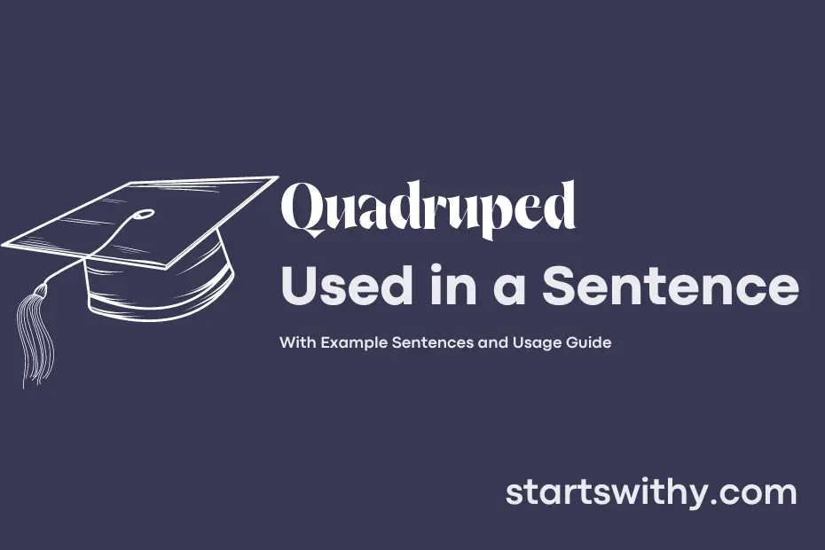 QUADRUPED in a Sentence Examples: 21 Ways to Use Quadruped