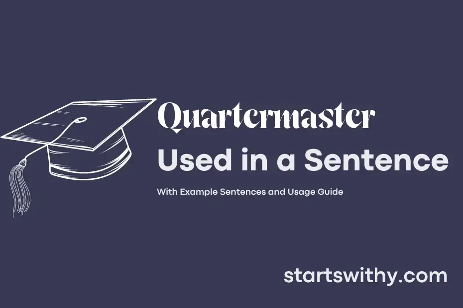 Sentence with Quartermaster