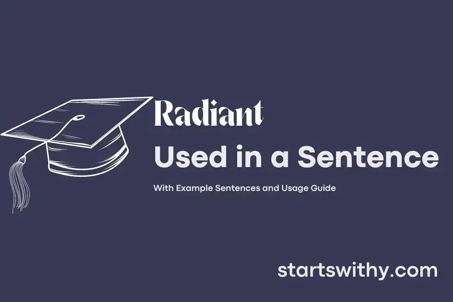 Sentence with Radiant