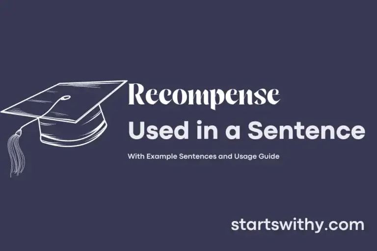 Recompense In A Sentence