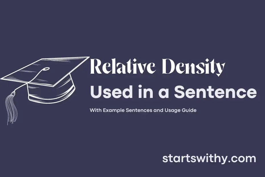 Sentence with Relative Density