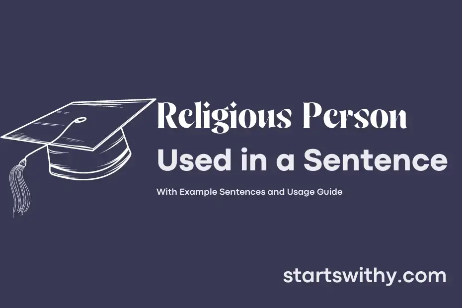 Sentence with Religious Person