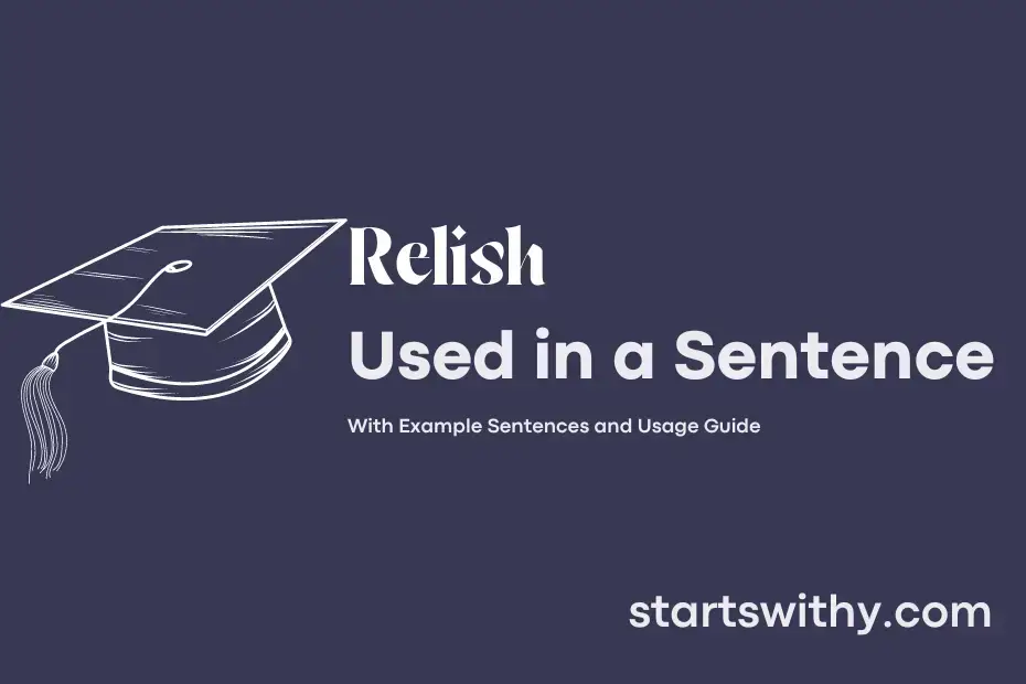 Sentence with Relish