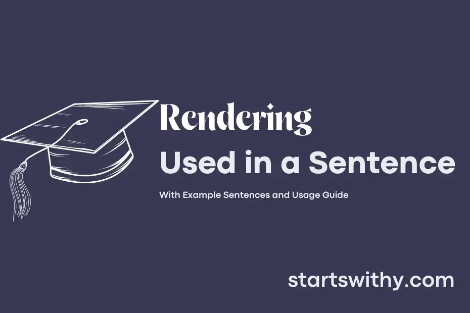 Sentence with Rendering