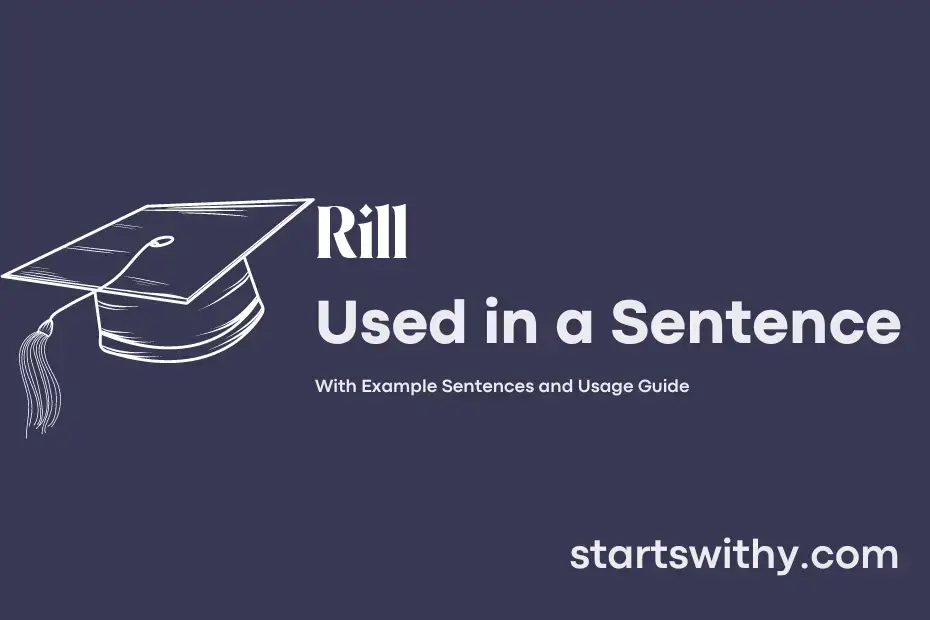 Sentence with Rill