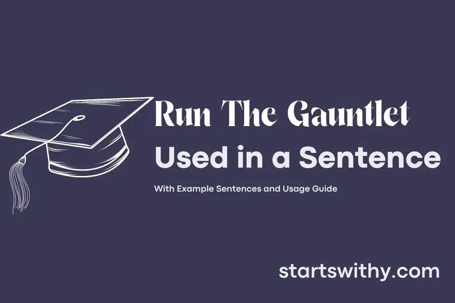 Sentence with Run The Gauntlet