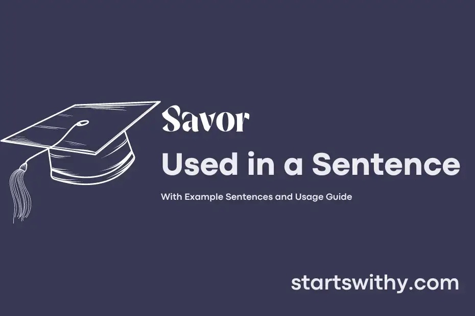 Sentence with Savor