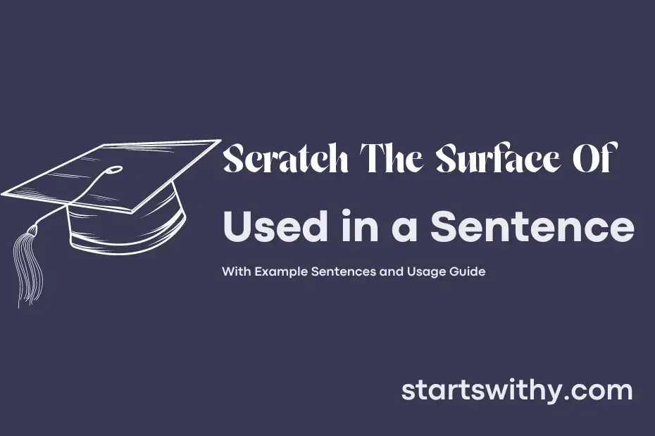 Sentence with Scratch The Surface Of