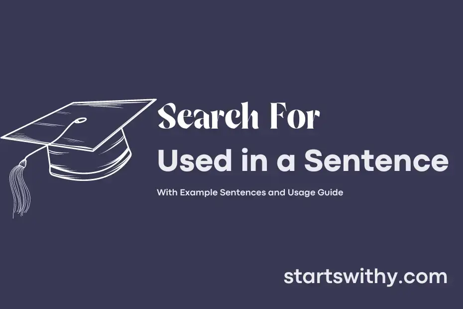 Sentence with Search For