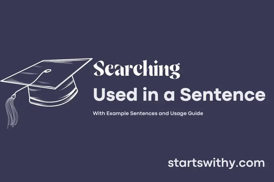 Sentence with Searching