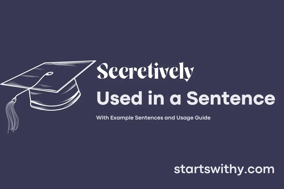 Sentence with Secretively