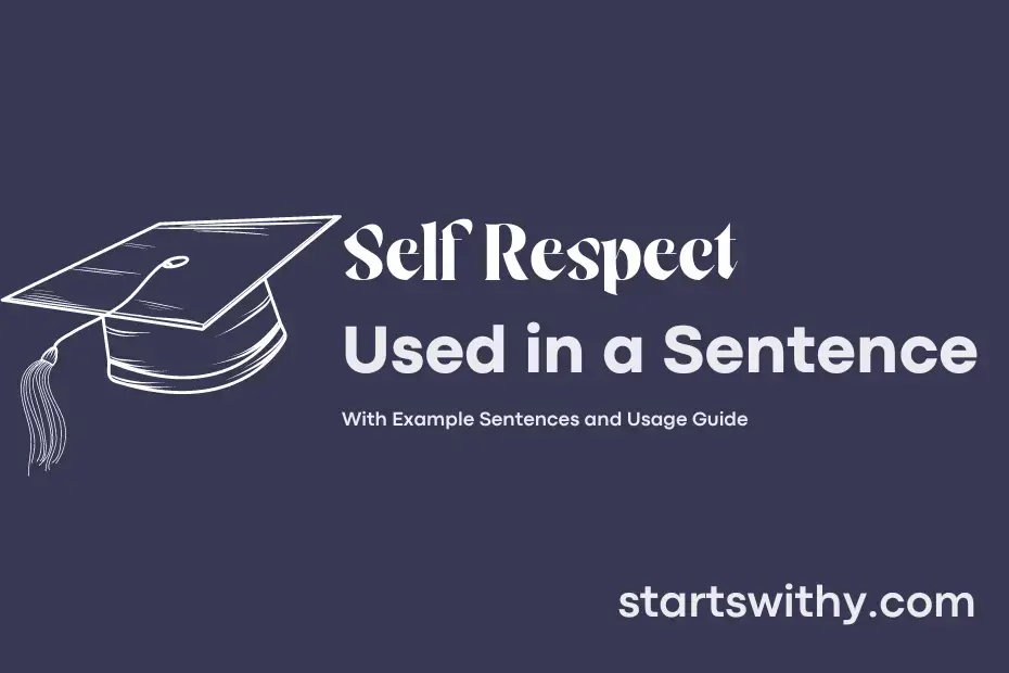 Sentence with Self Respect