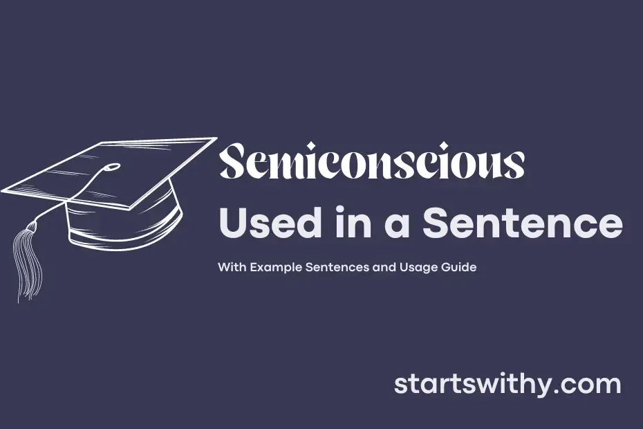 Sentence with Semiconscious