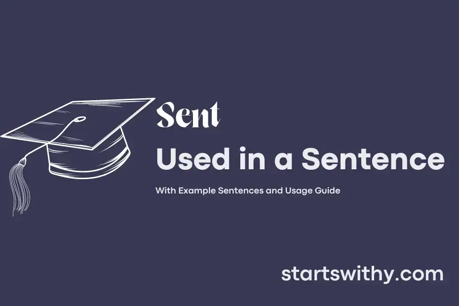 SENT In A Sentence Examples 21 Ways To Use Sent