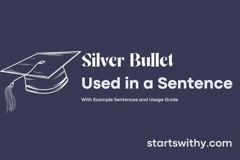 SILVER BULLET in a Sentence Examples 21 Ways to Use Silver Bullet