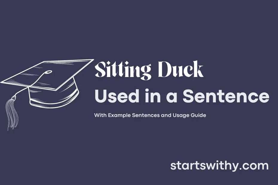 Sentence with Sitting Duck