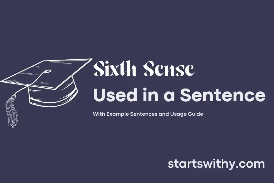 Sentence with Sixth Sense