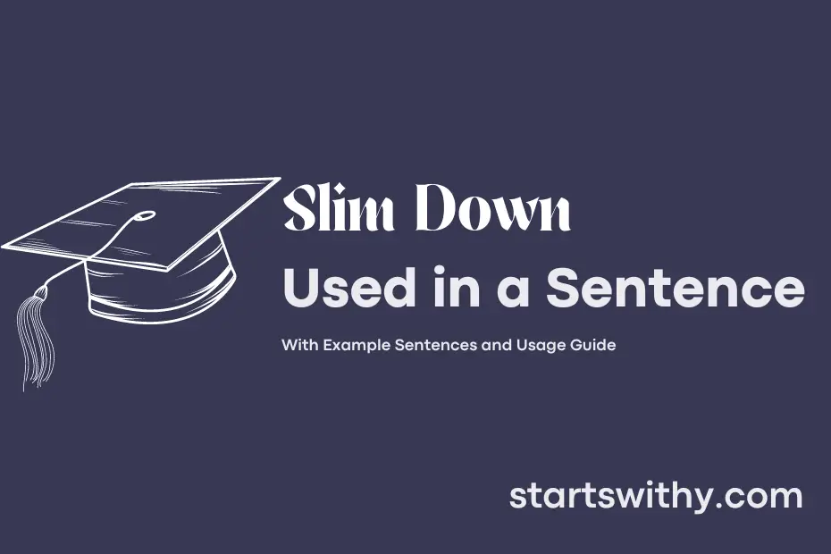 Sentence with Slim Down