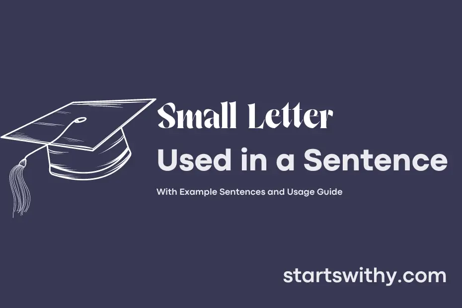 Sentence with Small Letter