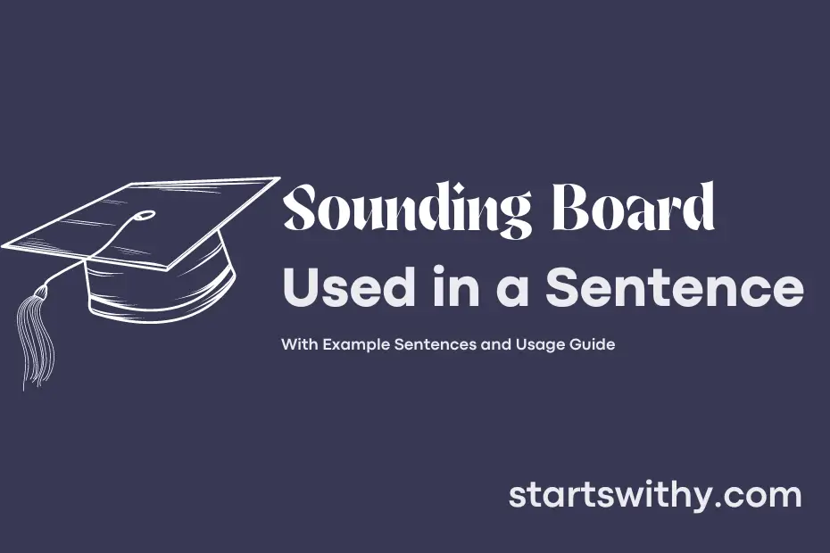 sounding board in a sentence