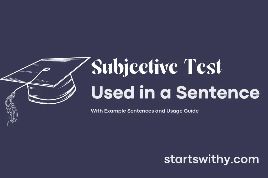 Sentence with Subjective Test