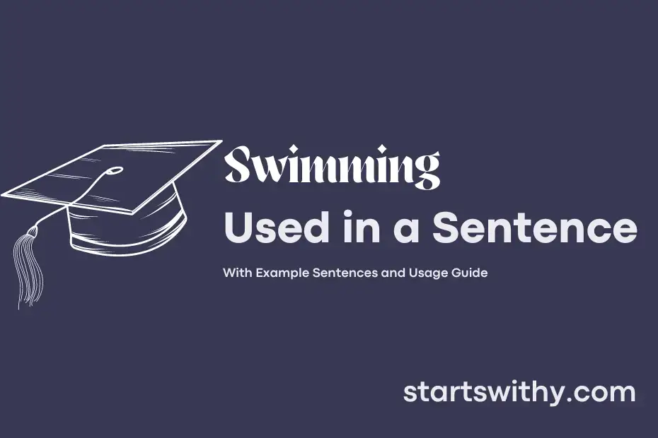 Sentence with Swimming