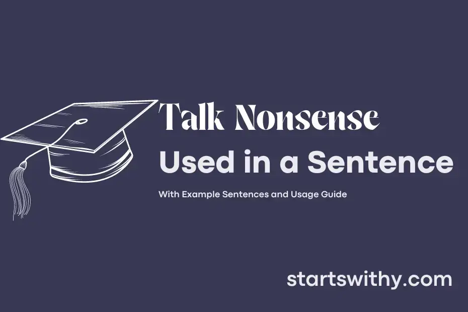 Sentence with Talk Nonsense
