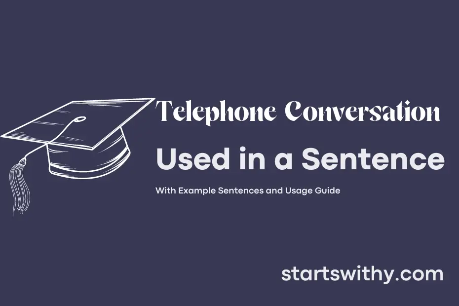 Sentence with Telephone Conversation