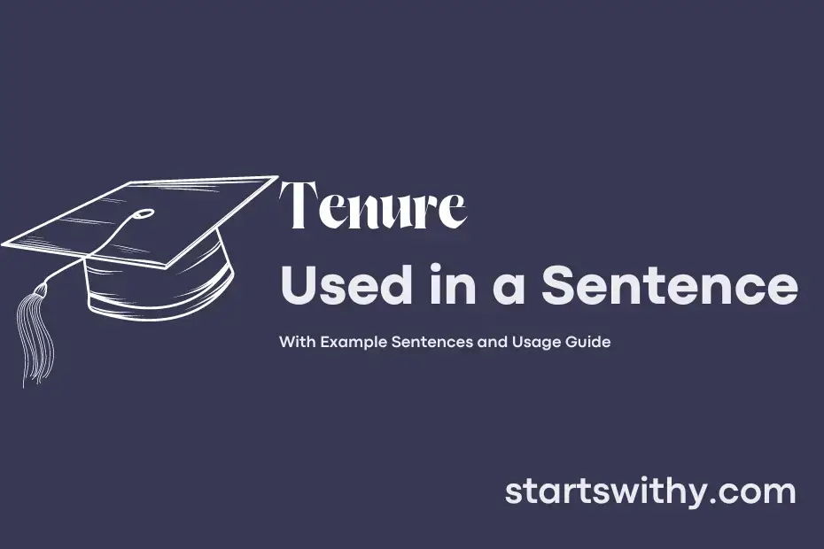 Sentence with Tenure