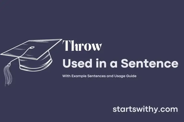 THROW in a Sentence Examples 21 Ways to Use Throw