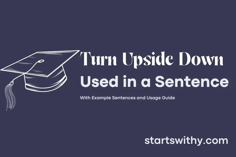 TURN UPSIDE DOWN In A Sentence Examples 21 Ways To Use Turn Upside Down