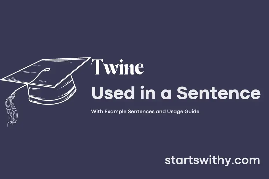 TWINE in a Sentence Examples 21 Ways to Use Twine