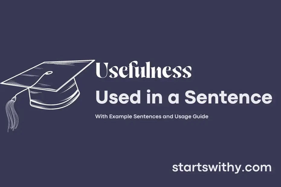 Sentence with Usefulness