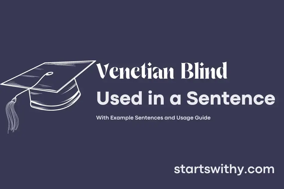 Sentence with Venetian Blind