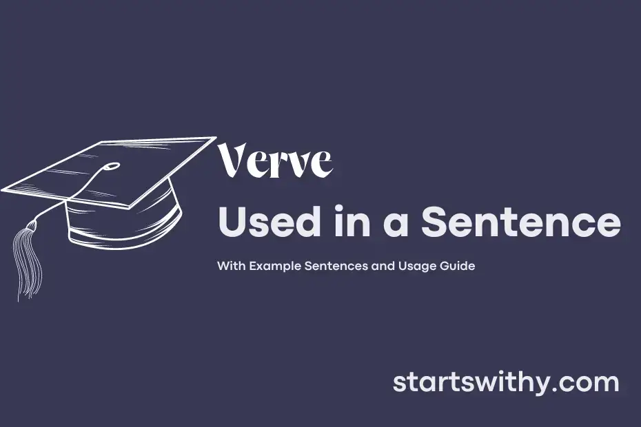 Sentence with Verve