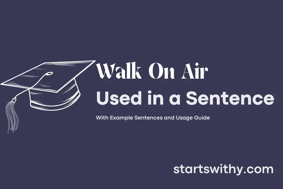 Sentence with Walk On Air