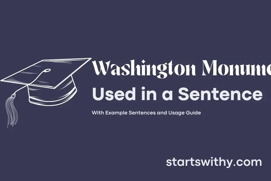 Sentence with Washington Monument